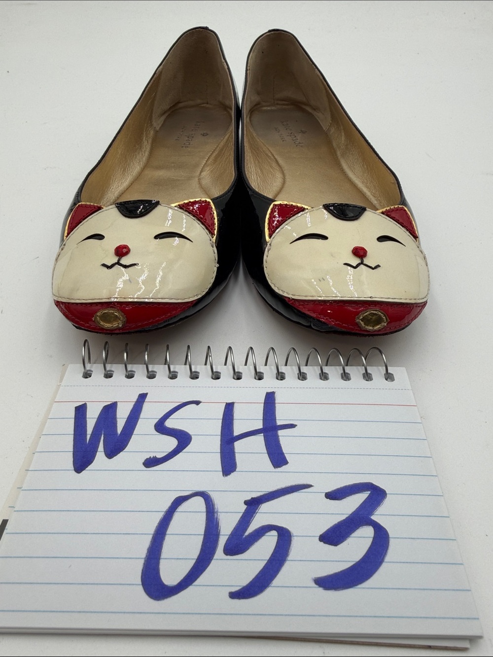 KATE SPADE sz8.5 Jimi Lucky Cat Ballet Flats Hello Tokyo EUC - Picture 11 of 11